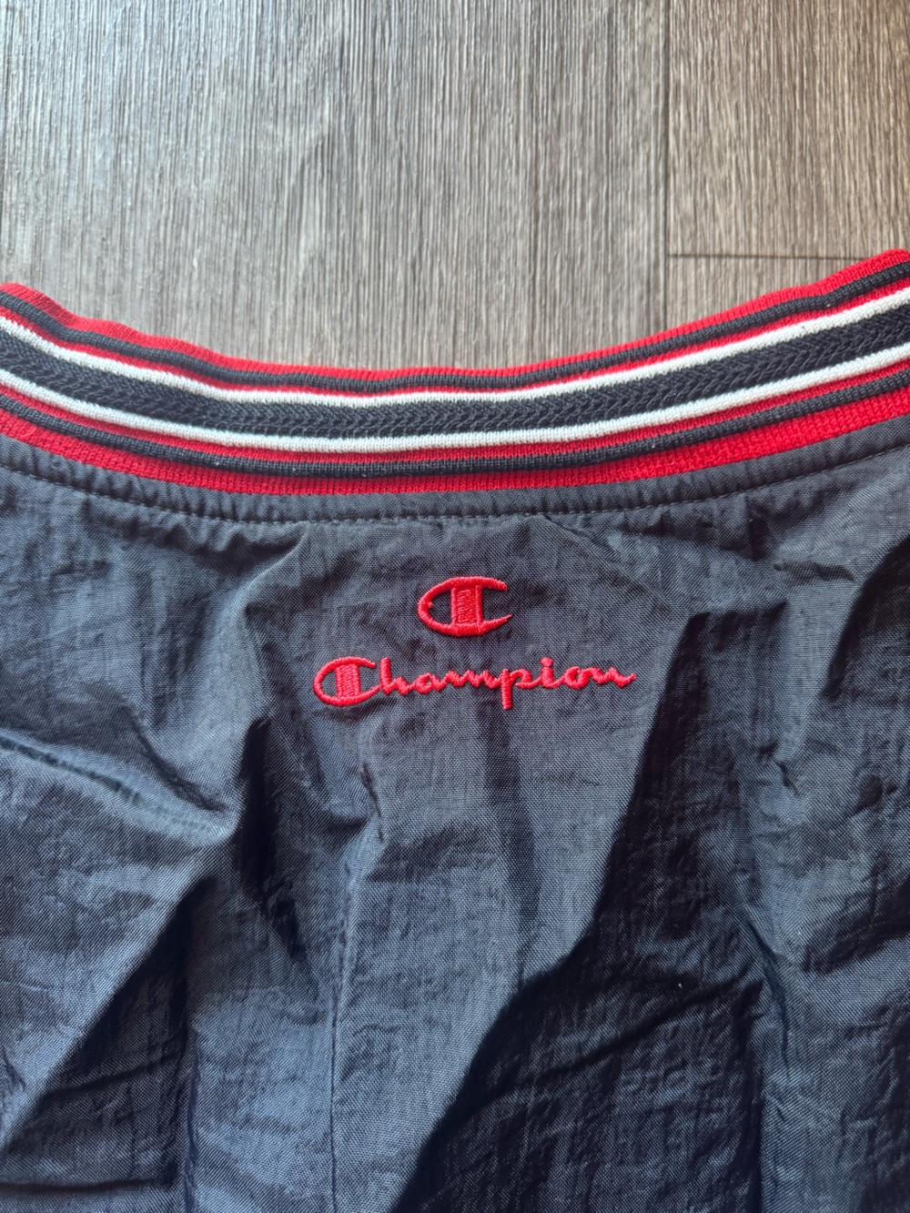 Vintage Ohio State Champion Red and Black Striped Collar Windbreaker - Picture 7 of 8